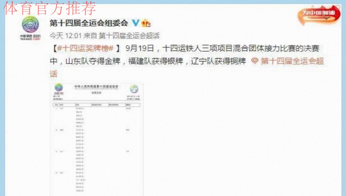 11月17日全运会金牌速览 11月17日全运会金牌速览
